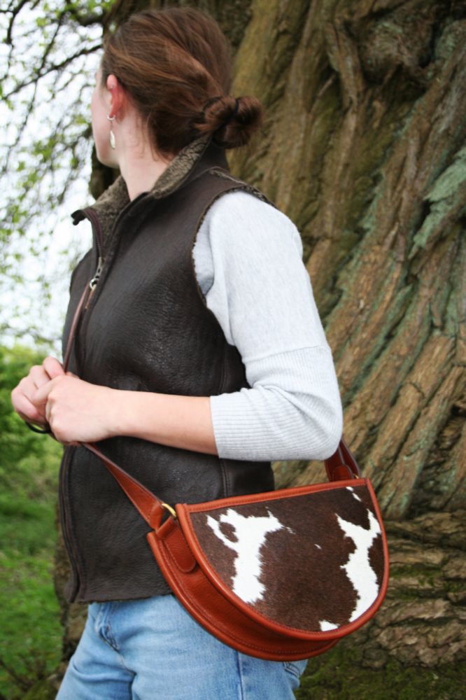 Half Moon Cow hair Bag
